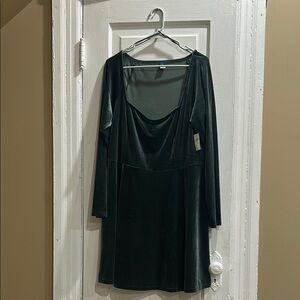 Old Navy Green Velvet Dress